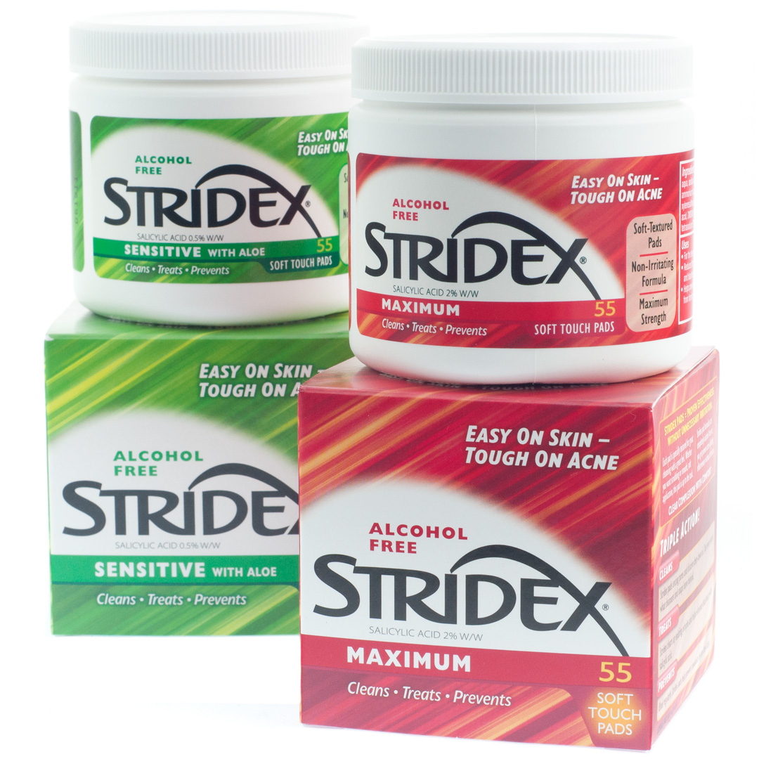 STRIDEX US salicylic acid cotton sheet soft patch to close mouth powder acne pimple clean no alcohol patch