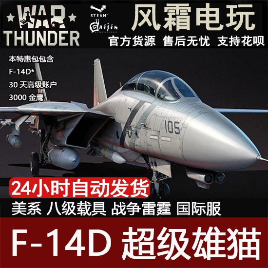 War Thunder American F14D Super Tomcat Carrier-Based Fighter Gift Pack