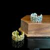 925 silver earrings E312 silver punk style ear cuff old retro trendy card ring Japanese and Korean gold