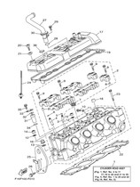 Japanese Yamaha Motorboat Original Accessories VX1100-G Cylinder Head Total Figure 1#