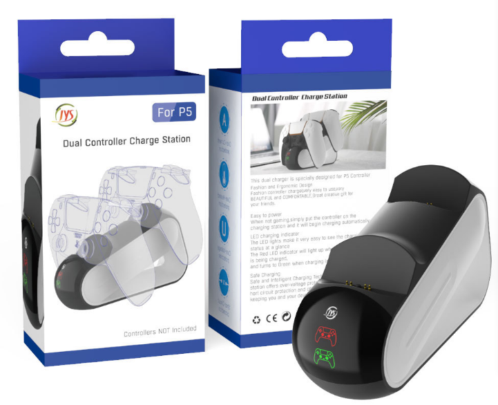 PS5 handle seat charger wireless handle charger game handle dual charging seat sofa charging with LED indicator
