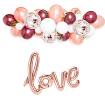 Tanabata Valentines Day wedding room decoration Balloon chain Wedding scene Birthday party background wall ins decoration