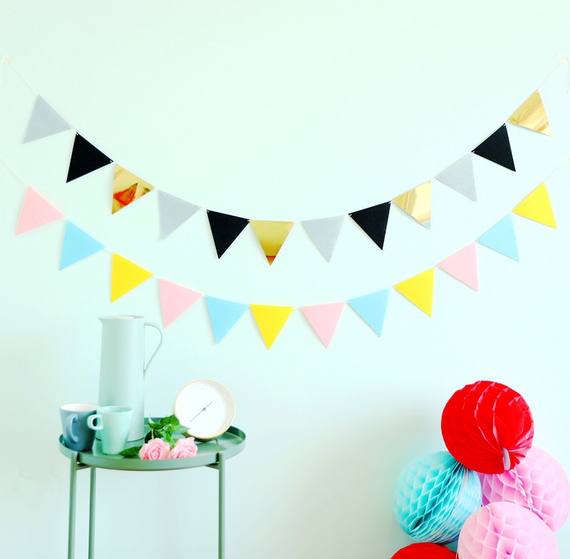 Net Red Ins Small Three Corner Flag Baby 100 Days Birthday Decoration Items Atmosphere Decoration Shop Window Arrangement