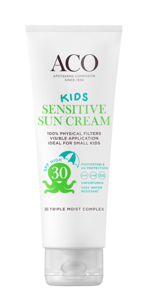 Norwegian Swedish ACO child sensitive skin sunscreen no spices alcohol waterproof SPF30 125mL