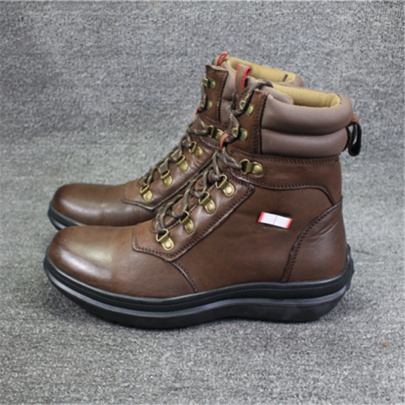 Foreign trade Original single pick up Bull Leather Goods Head Layer Cow Leather Outdoor Hiking Shoes Non-slip Abrasion Resistant Mountaineering Shoes High Cylinder Tooling Shoes