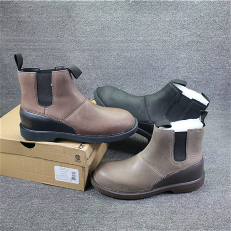 Pick up Drain Bull Stock Foreign Trade Raw Single Head Layer Bull Leather Men's Outdoor Casual Leather Leather High Cylinder Tooling Short Boots Hunting Duck Boots