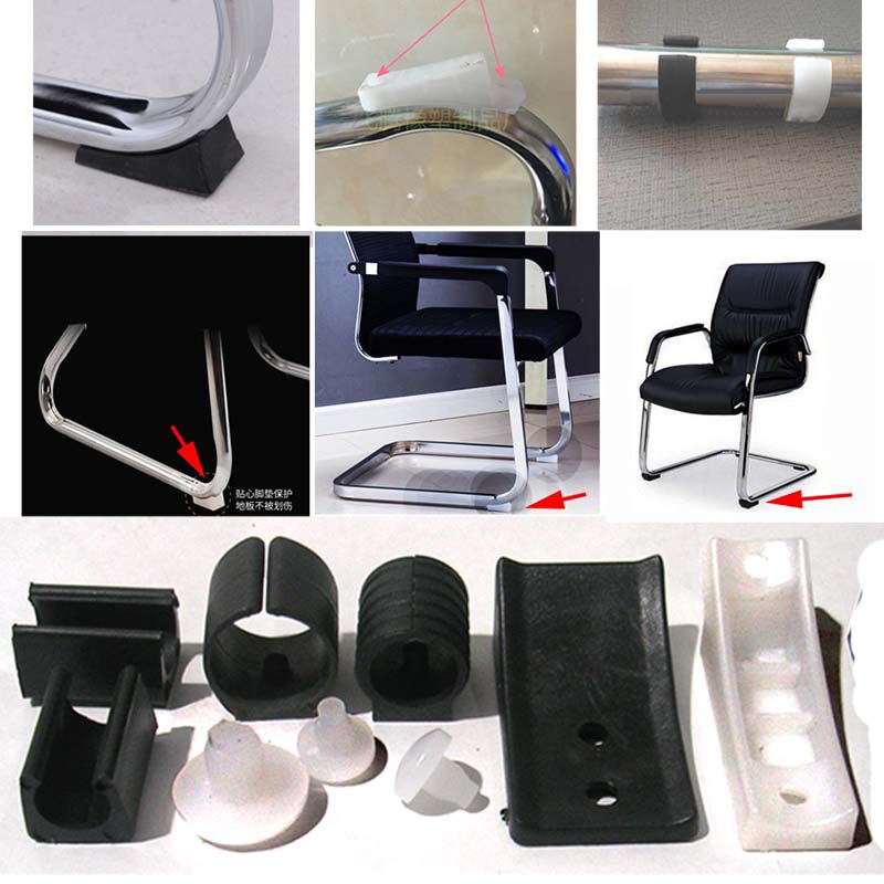 Office chair foot pad anti-slip foot nail accessories anti-leaning foot cover furniture stool leg cover bow-shaped chair leg pad protective cover