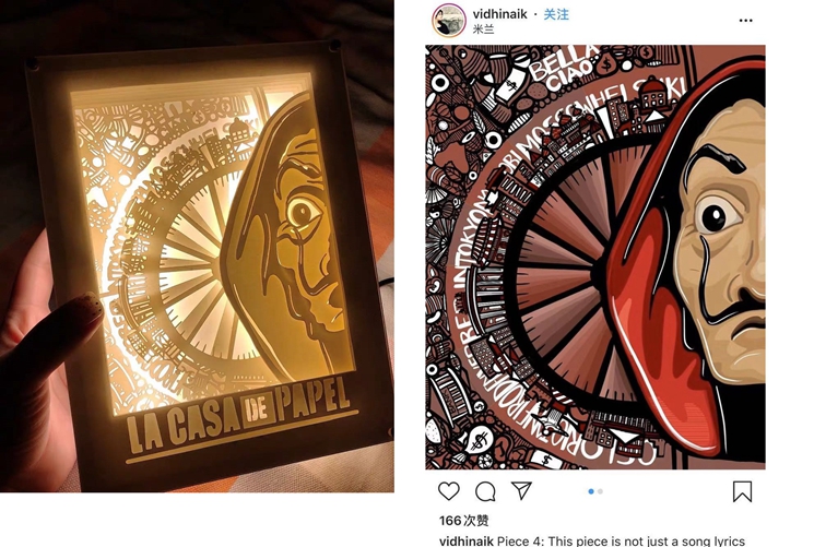 Customizable girlfriend meaningful literary gift graduation design light shadow paper carved bedside gift ornament night light