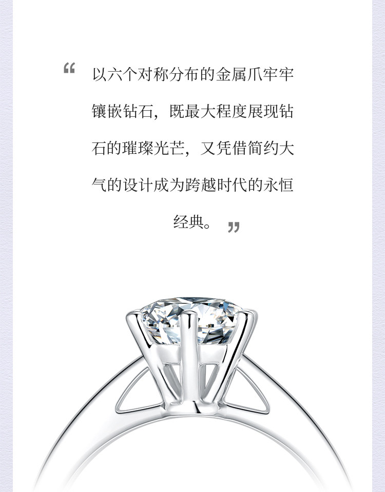 Кольцо Diamond Jia 18K белое золото, 0.5 карата, размер 14