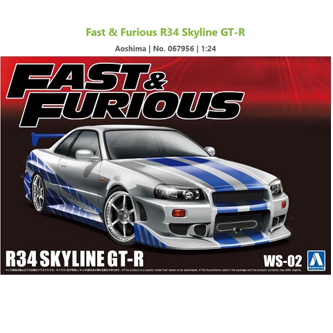 Fame Model Qingdao Society 1/24 Fast & Furious R34 Gt-R 06795