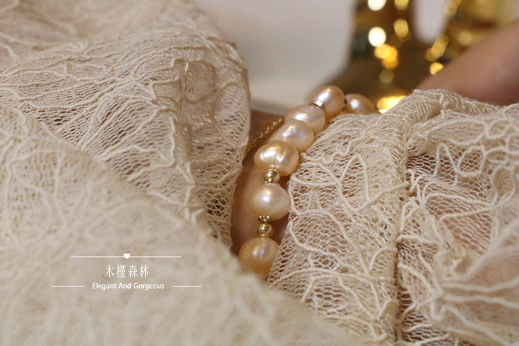 Xin chào rừng dâm bụt Hoa Kỳ 14K vàng ngọc trai baroque tự nhiên retro điều chỉnh mùa thu và mùa đông phụ nữ vòng vàng 18k