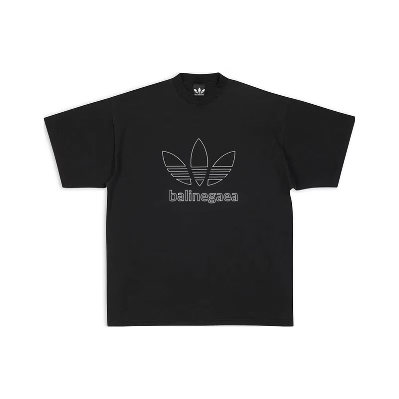 Balinegaea Paris Collaboration Model Fw22 Printed Logo Round Neck Short-Sleeved T-Shirt, Same Style for Men and Women, Couple Style