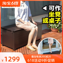Outdoor storage cabinet Storage Cabinets Sunscreen Sunscreen Sunproof Outdoor Balcony Garden-style Courtyard Long Strip Cabinet