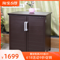 Outdoor containing cabinet Case Disposal Balcony Lockers Waterproof Sunscreen containing cabinet aluminum alloy strip cabinet