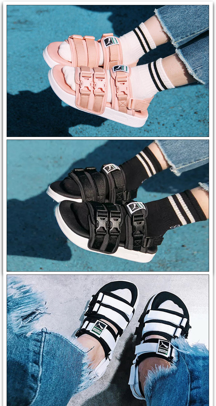 Puma Hummer Beach Velcro Đôi dây đeo Các cặp đôi Nam và Nữ Dép thể thao thông thường xăng đan bitis