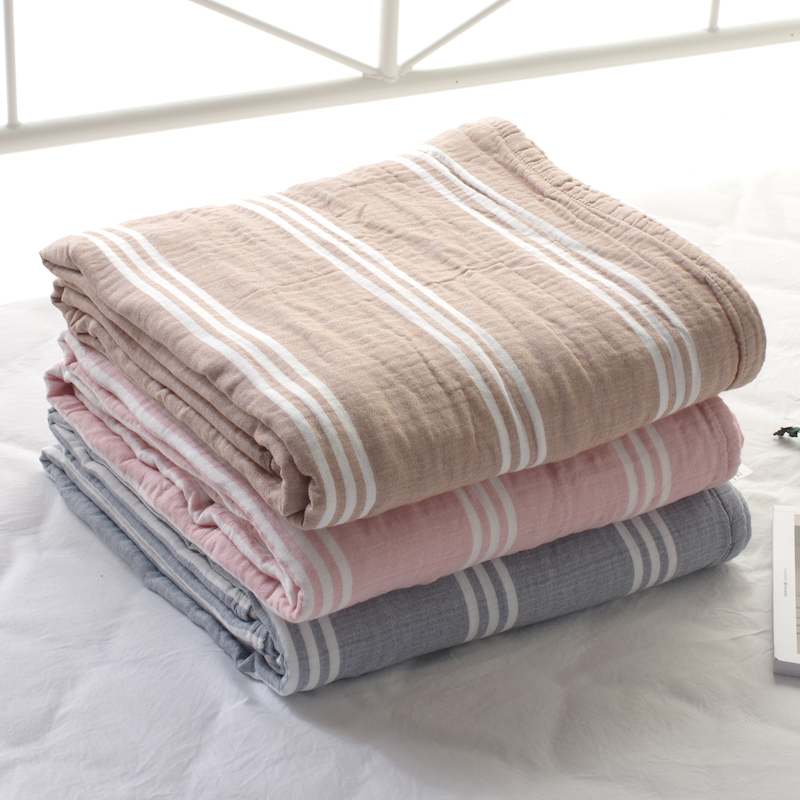 Agrass antibacterial hair towels quilted by pure cotton cover blanket cotton cloth blanket Summer thin quilt Modale double casual blanket