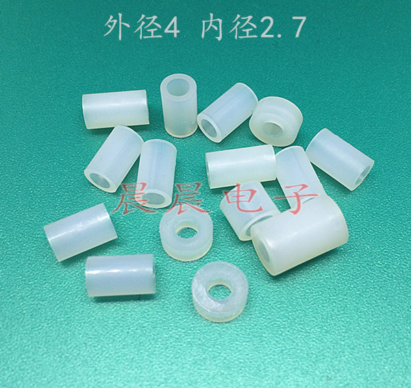 M2 7 Nylon pad column Hollow straight-through column Plastic screw sleeve isolation column Plastic support column