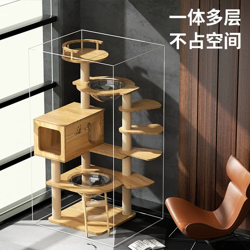 Коротко -сборочная кошачья стойка для кошачья кошачья кошачья кошачье дерево интегрированная платформа Mankang Коротколога с коротки