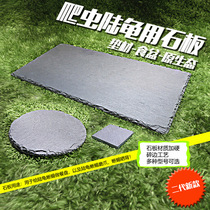 Land Tortoise Slate Mat Material Natural Rock Eclipse Basin Eating Pan Rock Board Climbing Spotting Turtle Box Reptile Lizard Moisturizing Insulation