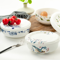 Jinyu Tangshan bone china home 6 inch noodle bowl ceramic restaurant tableware straight soup bowl noodle bowl rice bowl