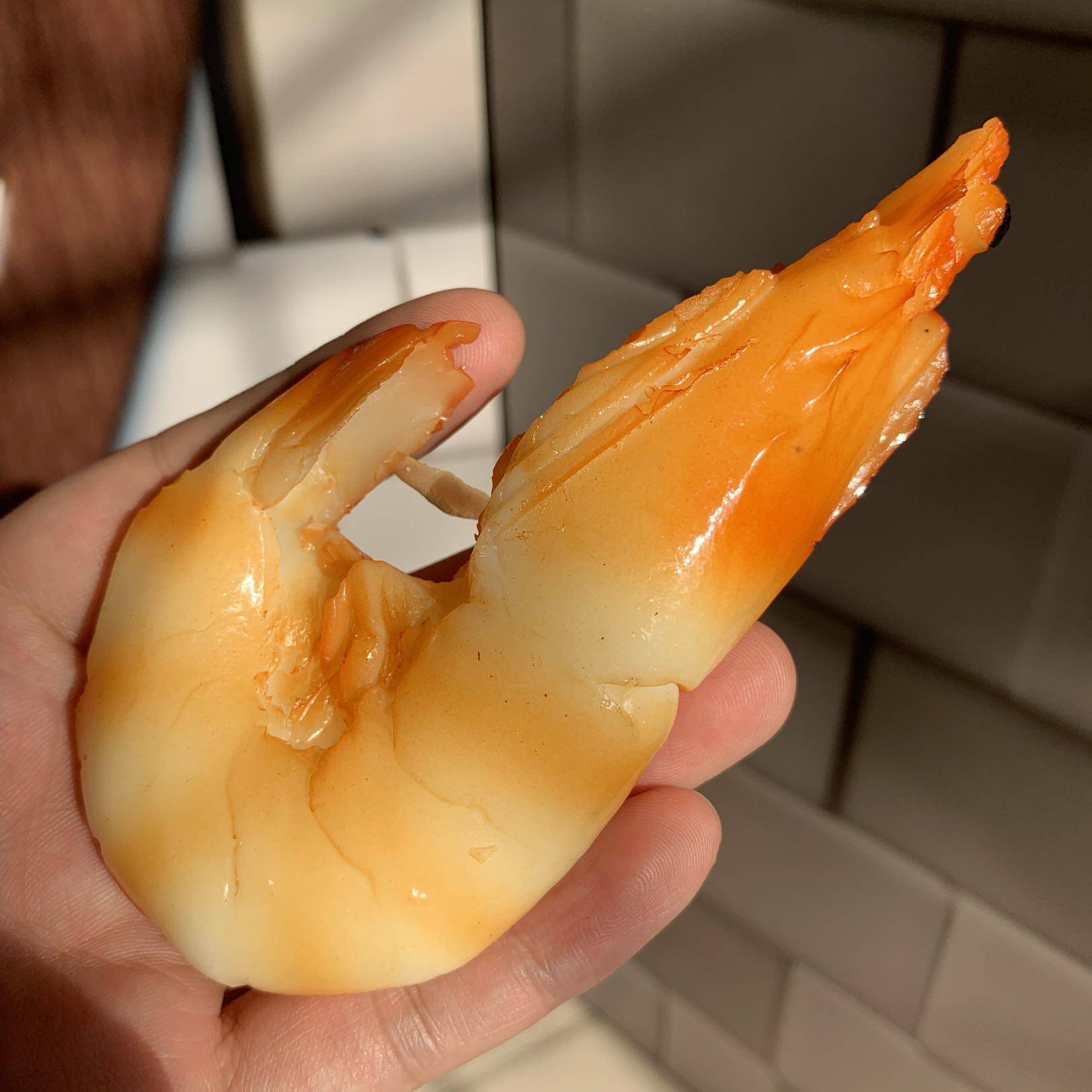 Plus size simulation prawn model props pvc silicone cooked shrimp decoration ornaments pendant pendant performance