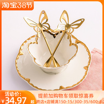 Harvest Lodge Nordic Creativity Light Lavish Golden Butterfly Spoon Home Stainless Steel Cutlery Coffee Milk Tea Stirring Spoon