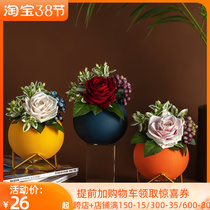 Vase swinging piece Living room flower arrangement Dry flower Ceramics Creative modern minimalist decoration Nordic light extravaganza Red home Residence Ornaments