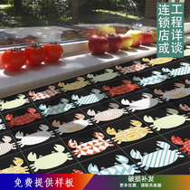 Chain restaurant 200*200 tile crab fish lobster crab floor tiles non-slip 300*300 flower tiles