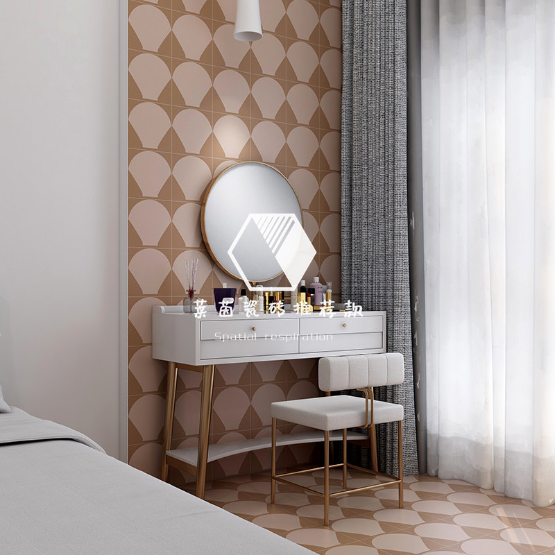 Customized Mediterranean B&B tile powder room 200 background wall tiles kitchen floor tiles 300 shopping mall retro tiles