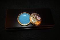 70 s old foreign trade old cloisonne butterfly flower powder box printing clay box jewelry treasure box