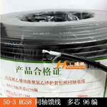 RG58 RF coaxial cable 50-3 car radio walkie-talkie feeder cable pure copper 96-made