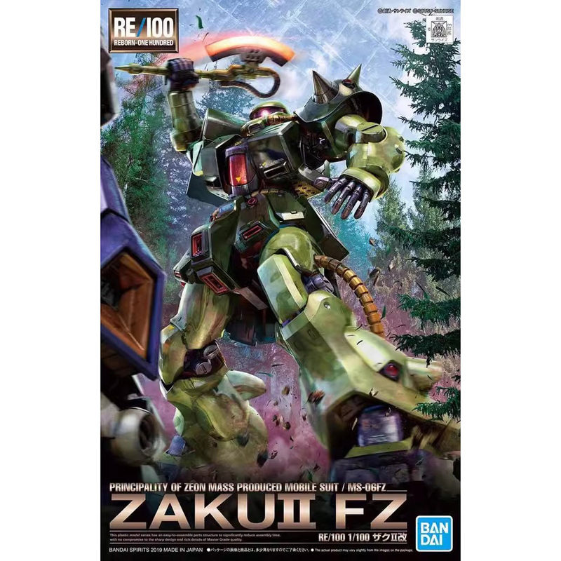 In Stock, Assembled Re 013 1/100 Ms-06Fz Zaku Ii Modified Gundam 0080 Bandai Reissue