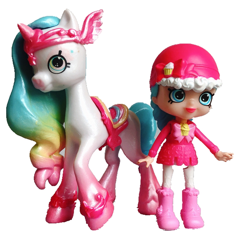 Horse + Doll 02Clearance lovely spirit doll Pets furniture scene Ornaments Play the family Toys buy Five give One