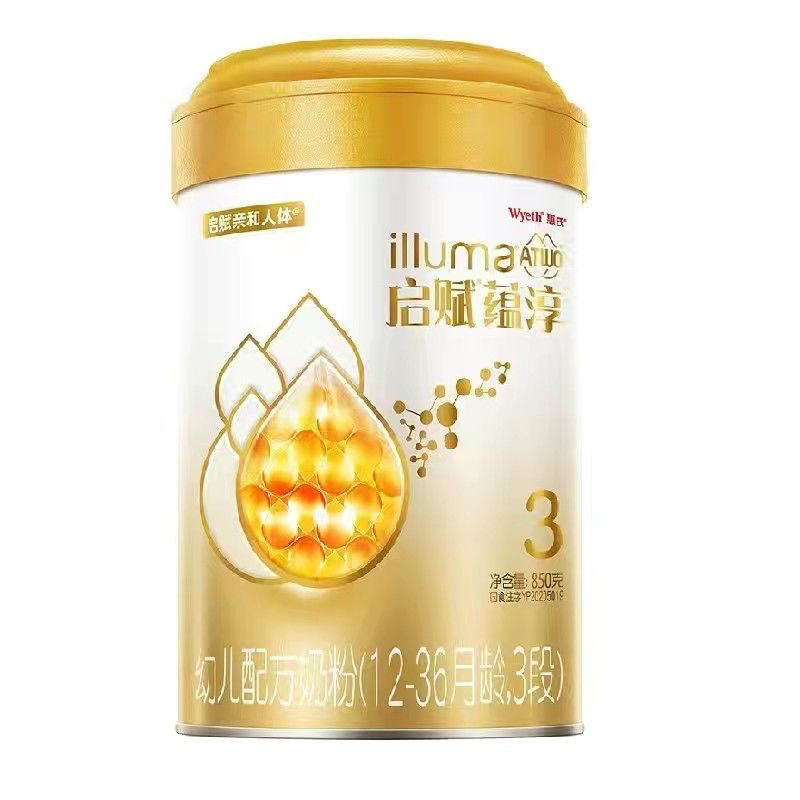 In July 21, Wyeth Qifu Yunchun 3rd stage Atwo milk source version 780g canned infant formula milk powder imported