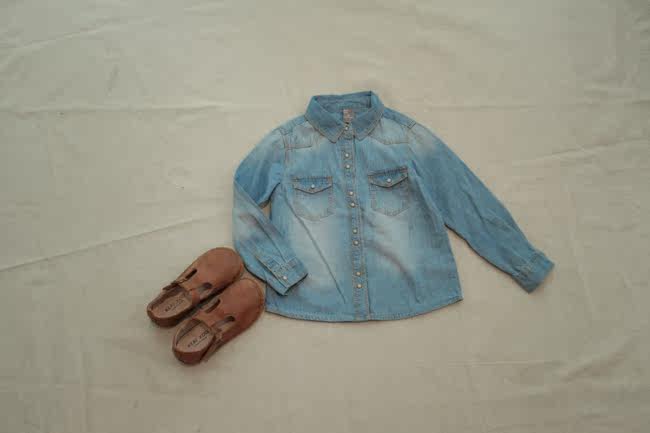 Chemise fille à manche longue en toile - Ref 2085608 Image 27