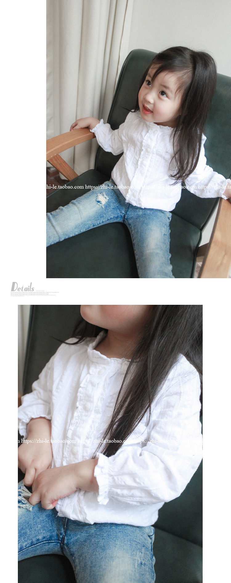 Chemise fille à manche longue - Ref 2086303 Image 23