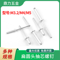 Draw Core Rivet Aluminum Pumping Core Rivets Pull Rivet Round Head Flat Head Cramp With Nail Opening Type Pull Nail M3 2 4 5