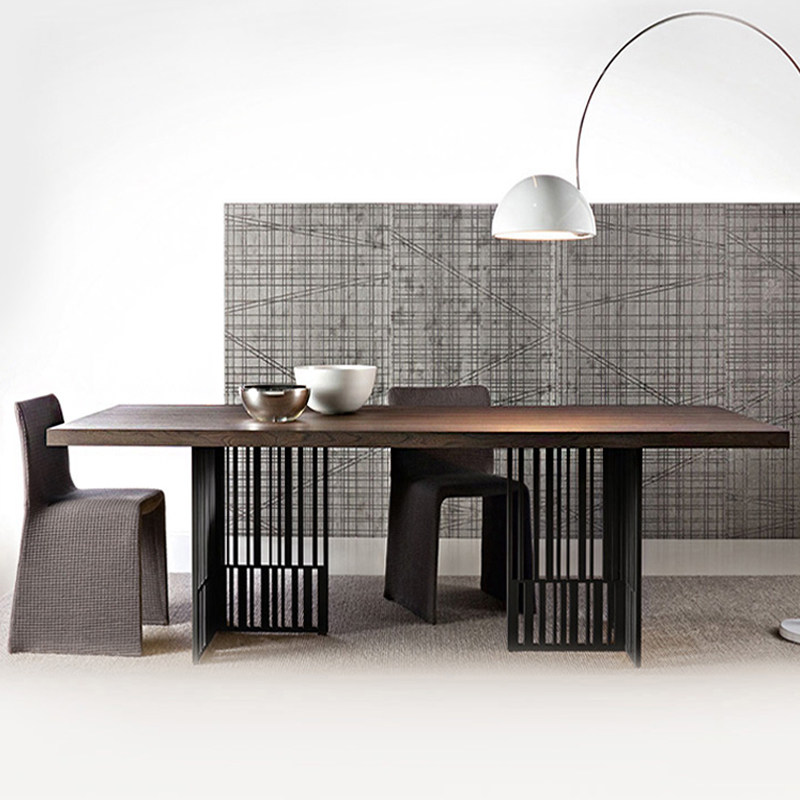 Loft American desk solid wood computer desk desktop industrial style simple modern iron boss desk creative desk