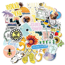 50 Ins Wind Breeze Small Fresh Cross-border Non-Infringement Suitcase Stickers Waterproof Dodgy Suitcase Stickler