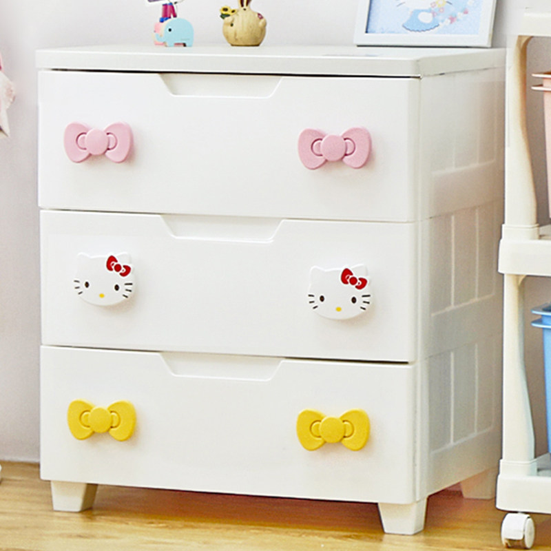 Alice plastic drawer type Children's bedside cabinet bedroom multi-storey three-layer bedside table low cabinet storage cabinet