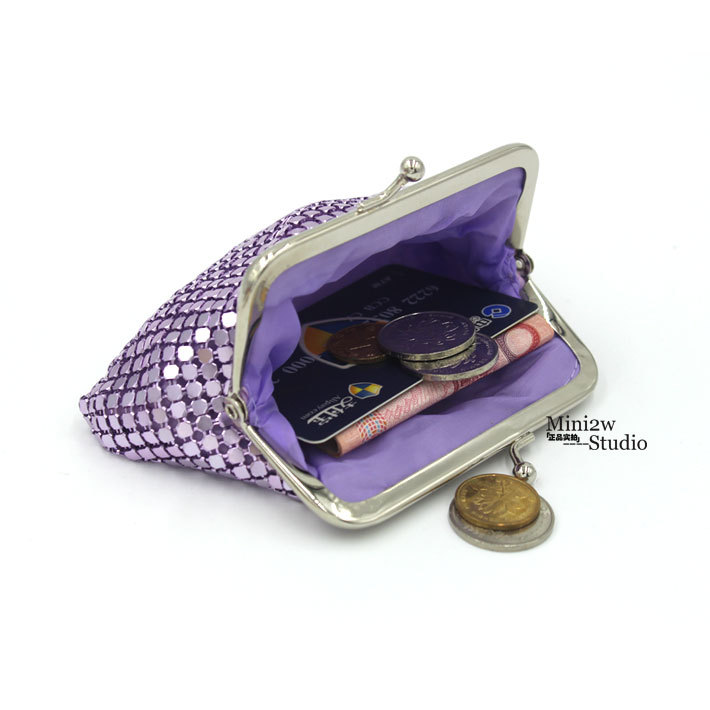 Cute and Exquisite Horizontal Aluminum Coin Purse, Key Pouch, Sequin Handmade Small Handbag, Change and Bank Card Holder Cute and Exquisite Horizontal Aluminum Coin Purse, Key Pouch, Sequin Handmade Small Handbag, Change and Bank Card Holder