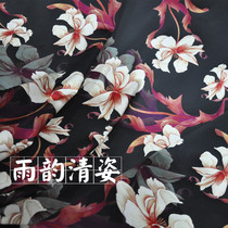 Silk mulberry silk fabric silk fabric elastic satin digital painting process 19 OMM shirt dress cheongsam