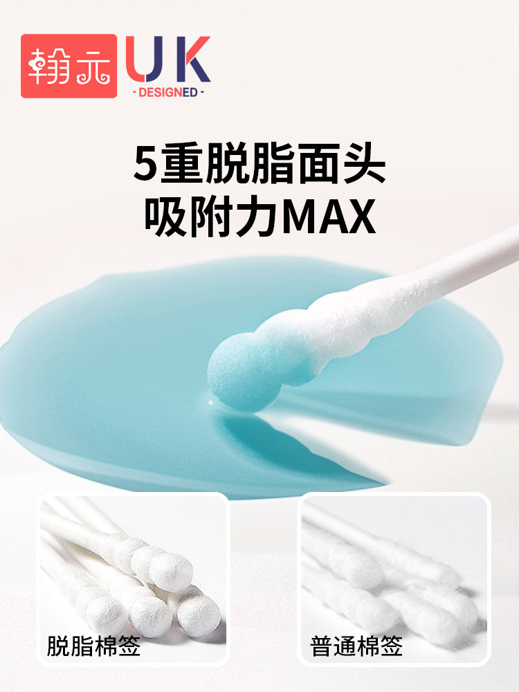 Hanyuan Baby Cotton Swabs, Special Earwax and Nasal Mucus Cleaning Tool for Newborns, Ear Pick, Sticky Cotton Swabs for Children