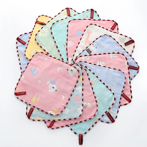 Детский хлопковый марлевый слюнявчик для умывания, детские влажные салфетки, носовой платок для кормящих грудью, средство детской гигиены для новорожденных, полотенце