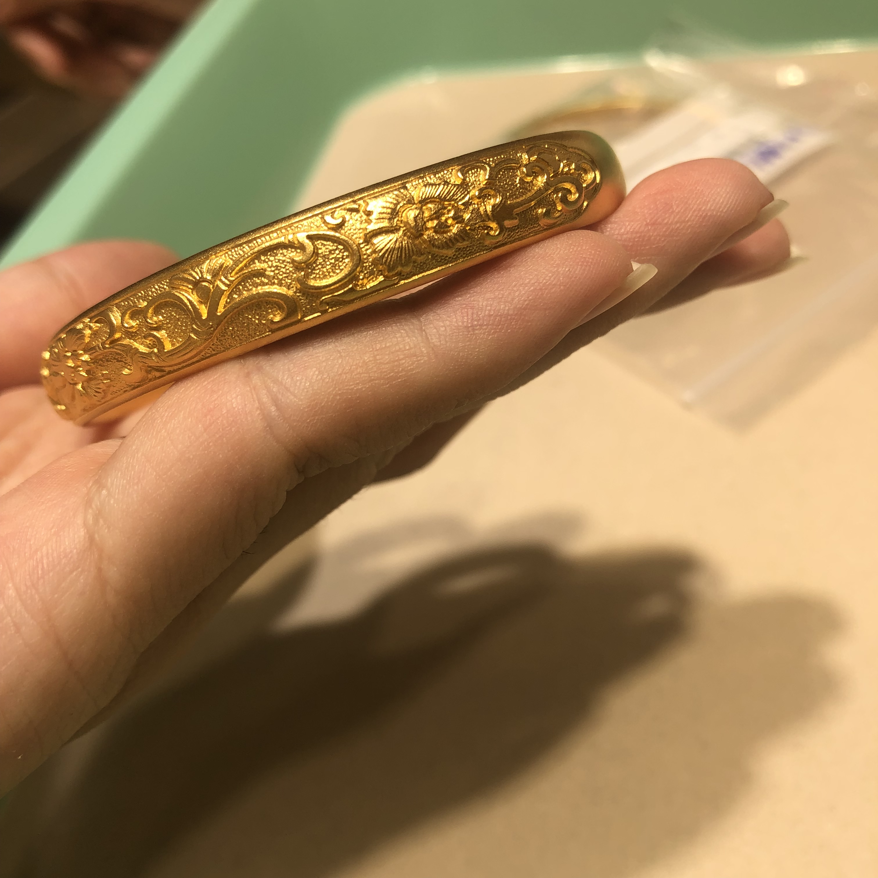 Everyone's altar ancient flower flourishing bracelet new gold ancient gold bracelet pure gold 999