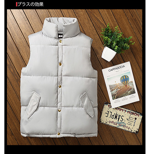 Mùa thu đông xuống áo vest nam cotton nữ Quần áo cotton phiên bản Hàn Quốc của vest vest xu hướng nam mạng đỏ với đôi vest ấm áp blazer nam