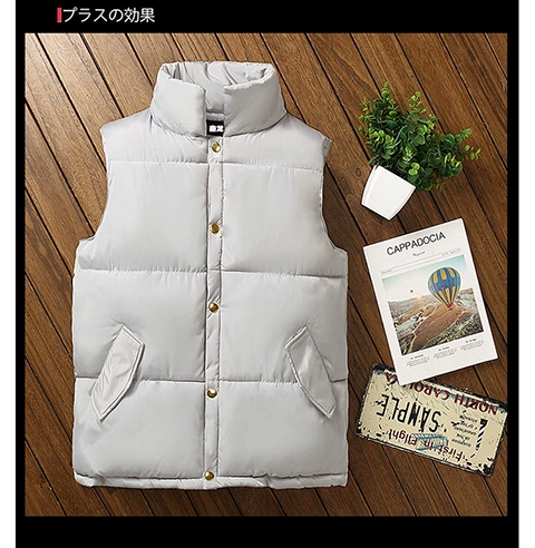 Mùa thu đông xuống áo vest nam cotton nữ Quần áo cotton phiên bản Hàn Quốc của vest vest xu hướng nam mạng đỏ với đôi vest ấm áp blazer nam