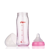 Силиконовая стеклянная бутылочка для кормления, соска, широкое горлышко, 240 мл