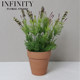 Simulated Artificial Flower Potted Plant with Red Clay Flower Pot, Lavender, French Pastoral Style, Nordic Decorative Home Furnishings