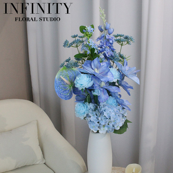 Artificial French-Style Natural Bouquet Finished Product Living Room Decoration Designer Home Use Single Stem Korean Style ins